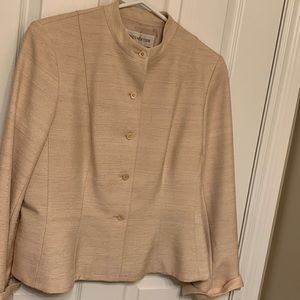 100% silk light pink jacket